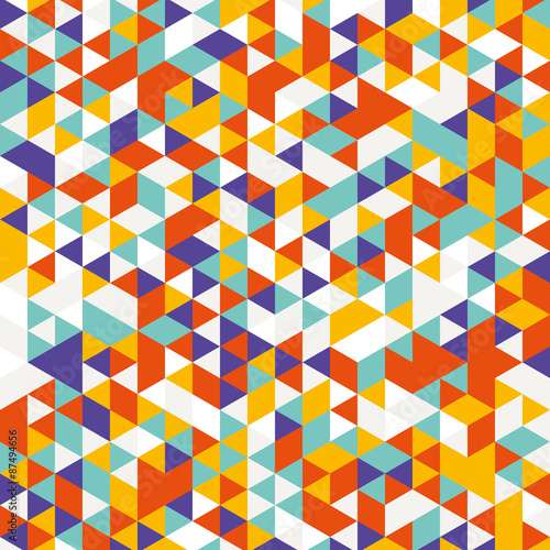 Vector background of different color triangles