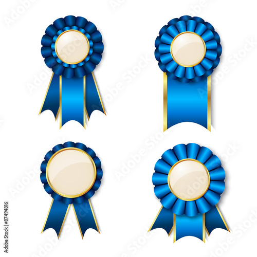 Set of vecor prize ribbons
