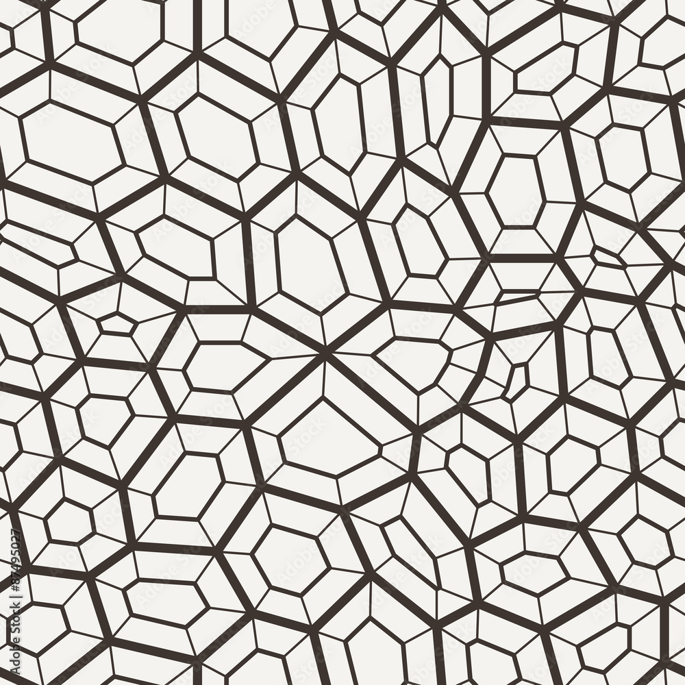 Vector seamless pattern in a grid of polygons with lines Vector seamless pattern in a grid of polygons with lines