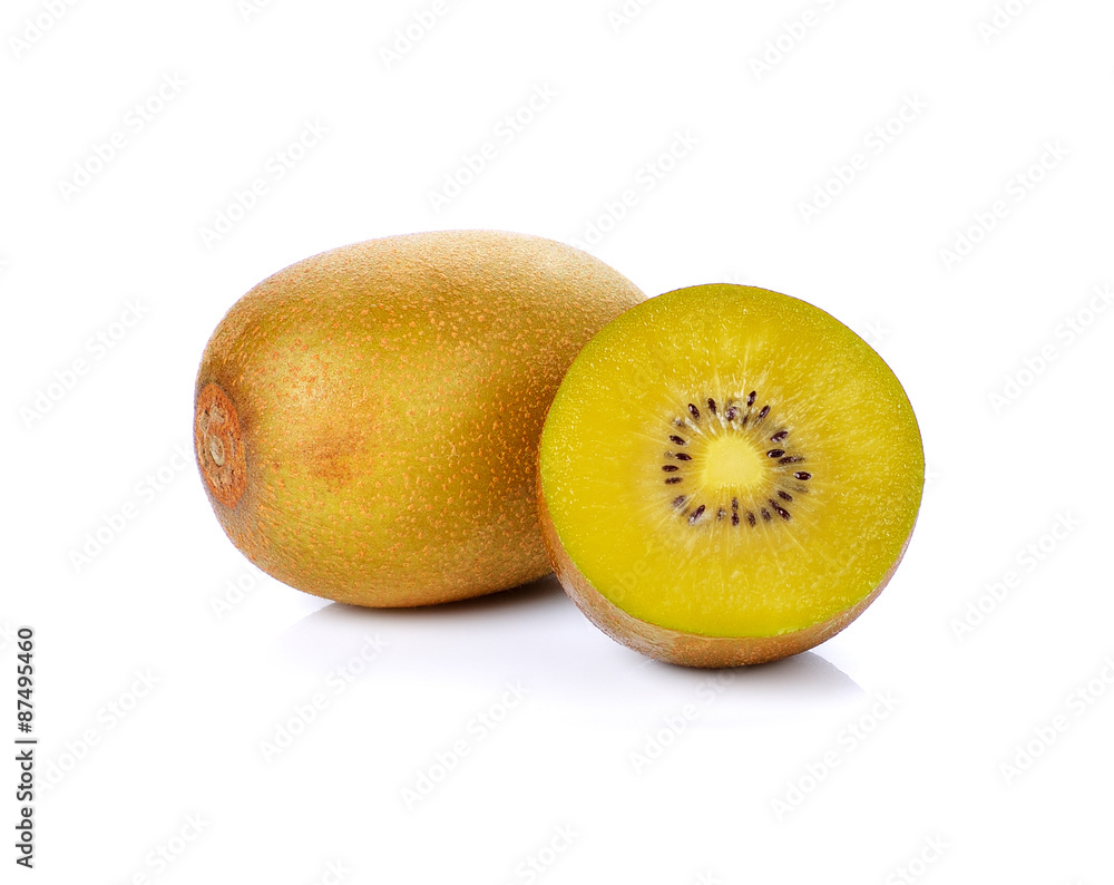 Fototapeta premium Yellow kiwi fruit isolated on white background