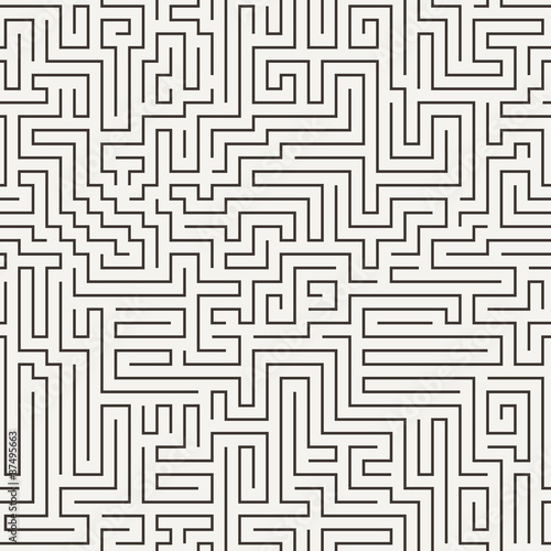 Vector seamless pattern in the form of a labyrinth