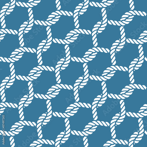 Seamless nautical rope pattern