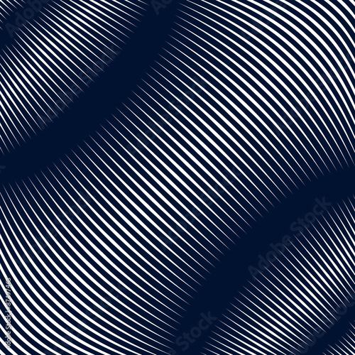 Abstract lined background, optical illusion style. Chaotic lines