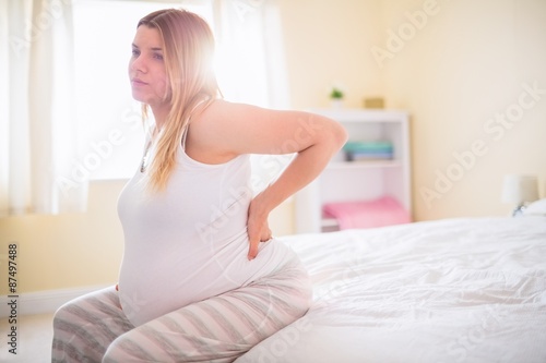 Pregnant woman with back pain 
