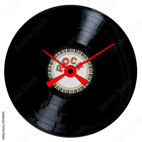 Rock Record Clock Face