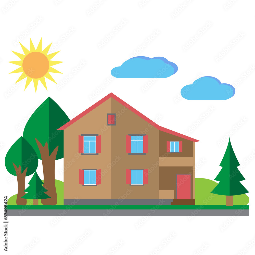 House with trees House with trees