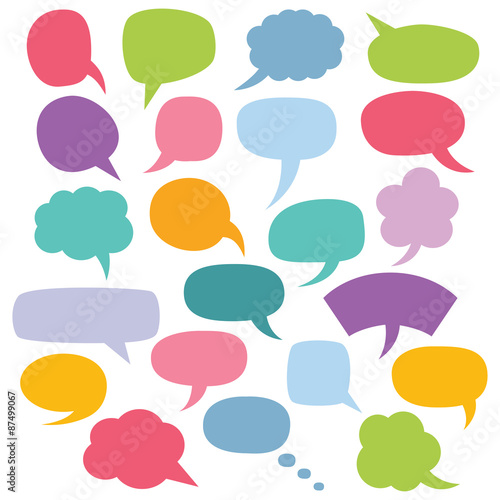 Colorful speech bubbles set