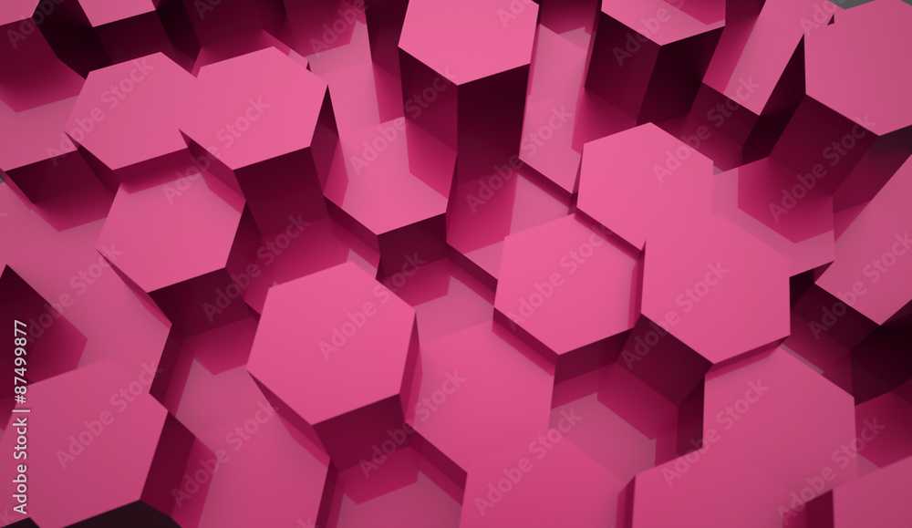 Pink hexagonal background texture