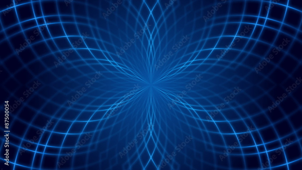 blue abstract background, kaleidoscope light, loop blue abstract background, kaleidoscope light, loop