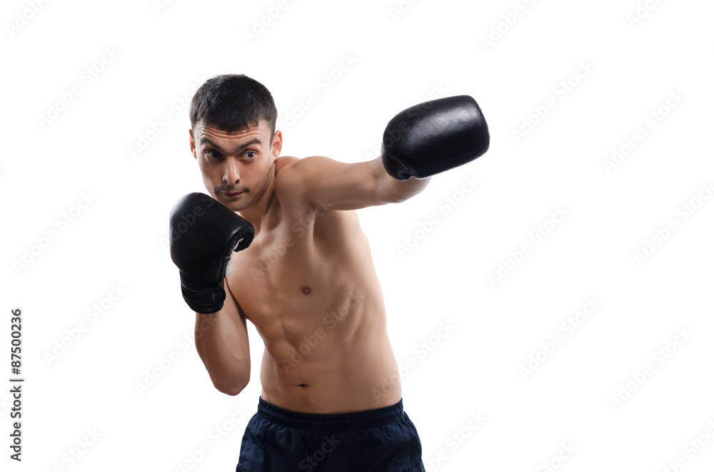 strong young male boxer