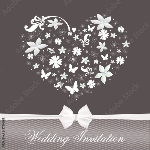 Vector wedding invitation