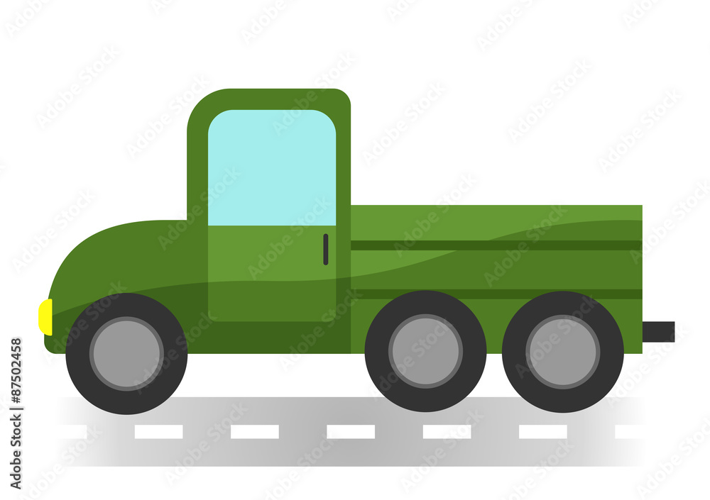 Cartoon lorry on white background Cartoon lorry on white background