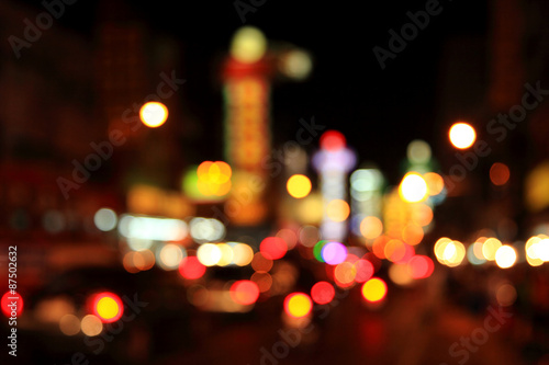 City at night - blur photo,Bokeh background © alexzeer