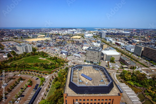 石川県庁展望ロビーから見える風景
