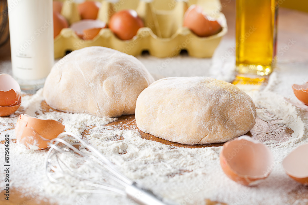 Fototapeta premium Selbstgemachter Brot teig 