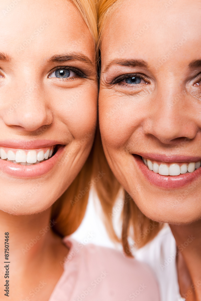 Daughter with mother. Daughter with mother.