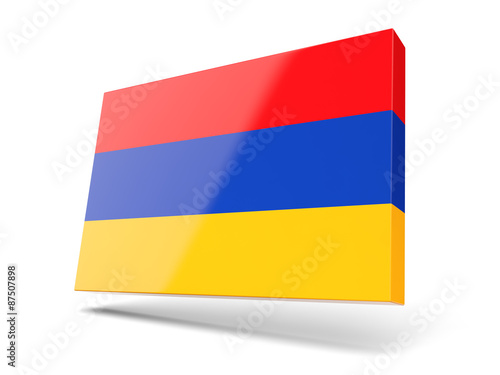 Square icon with flag of armenia
