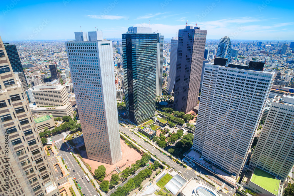 Obraz premium 新宿の高層ビル 青空