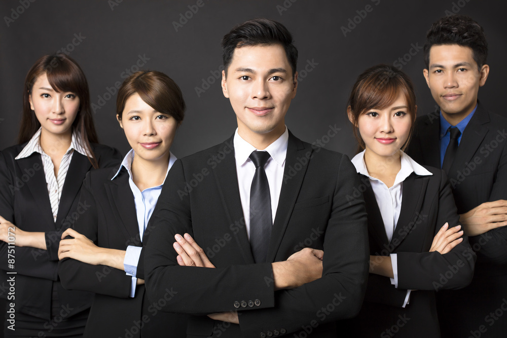 young businessman with successful business team young businessman with successful business team