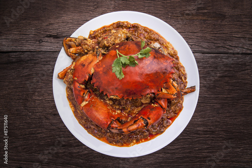 Chilli crab asia cuisine.