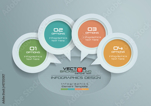 Circle Speech Infographics Design