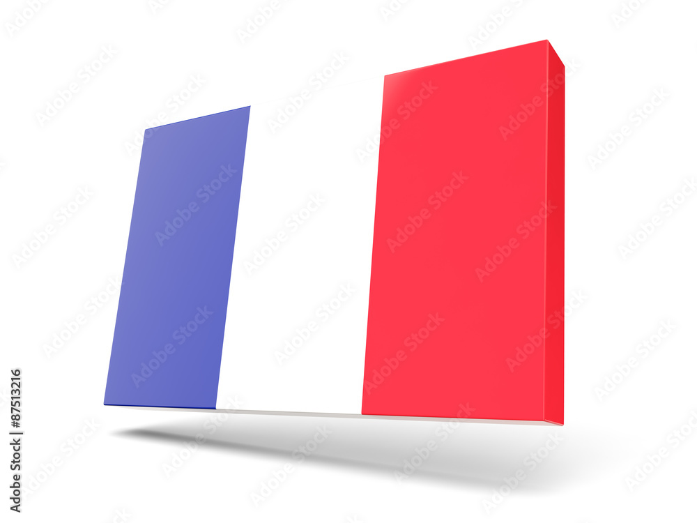Square icon with flag of france
