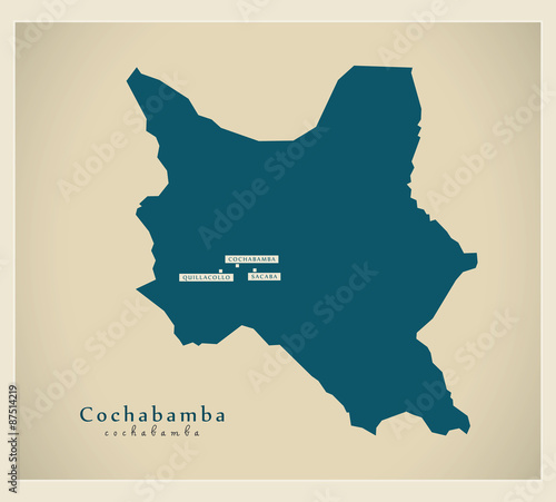 Modern Map - Cochabamba BO photo