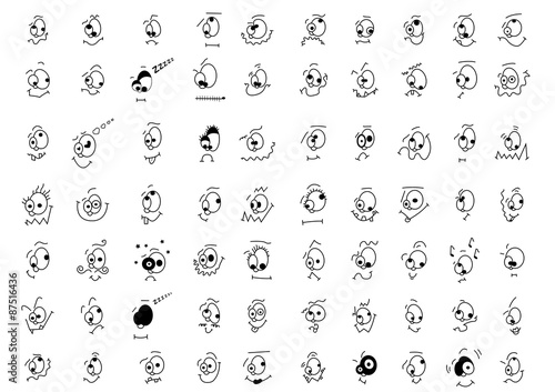 70 Crazy Emotions-Vector Image