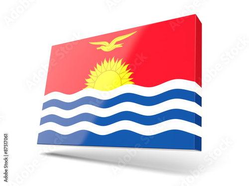 Square icon with flag of kiribati photo