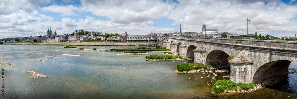 Panorama Blois, Loire area France.