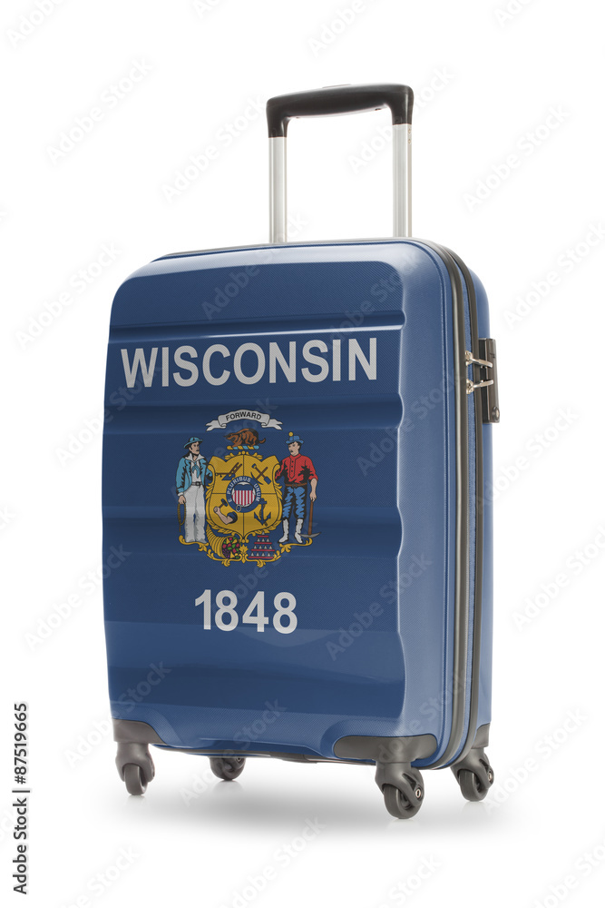 Suitcase with US state flag on it - Wisconsin Suitcase with US state flag on it - Wisconsin