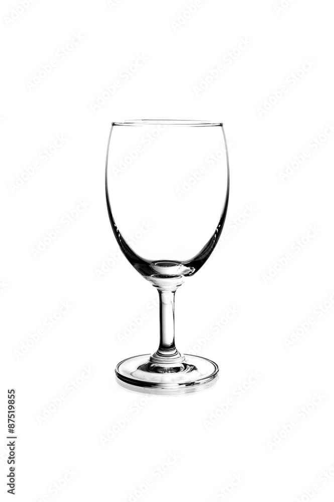 Empty wine glass. isolated on a white background Empty wine glass. isolated on a white background