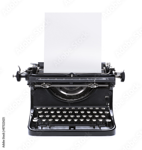 Schreibmaschine mit Weißem Papier photo