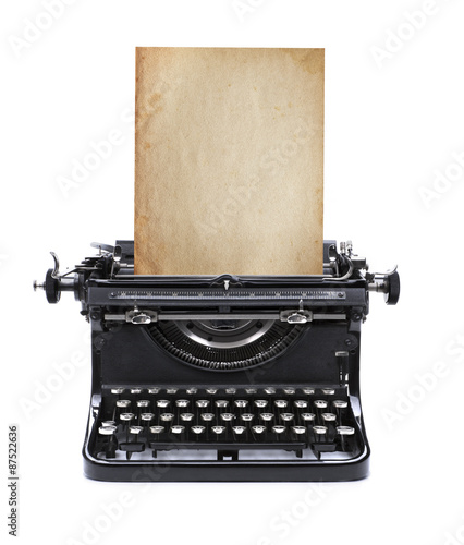 Schreibmaschine mit Altem Papier