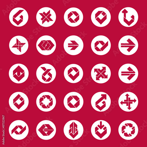 Abstract unusual vector ico...