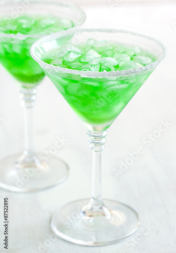 Cocktail "Foggy London Town". Green cocktail