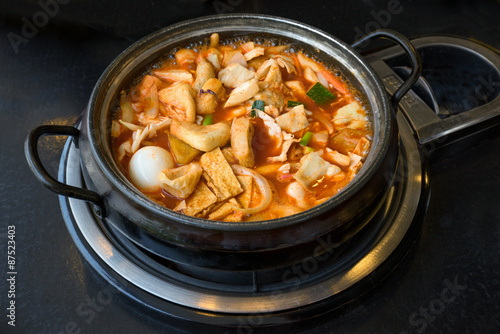 Toppoki essen in Korea