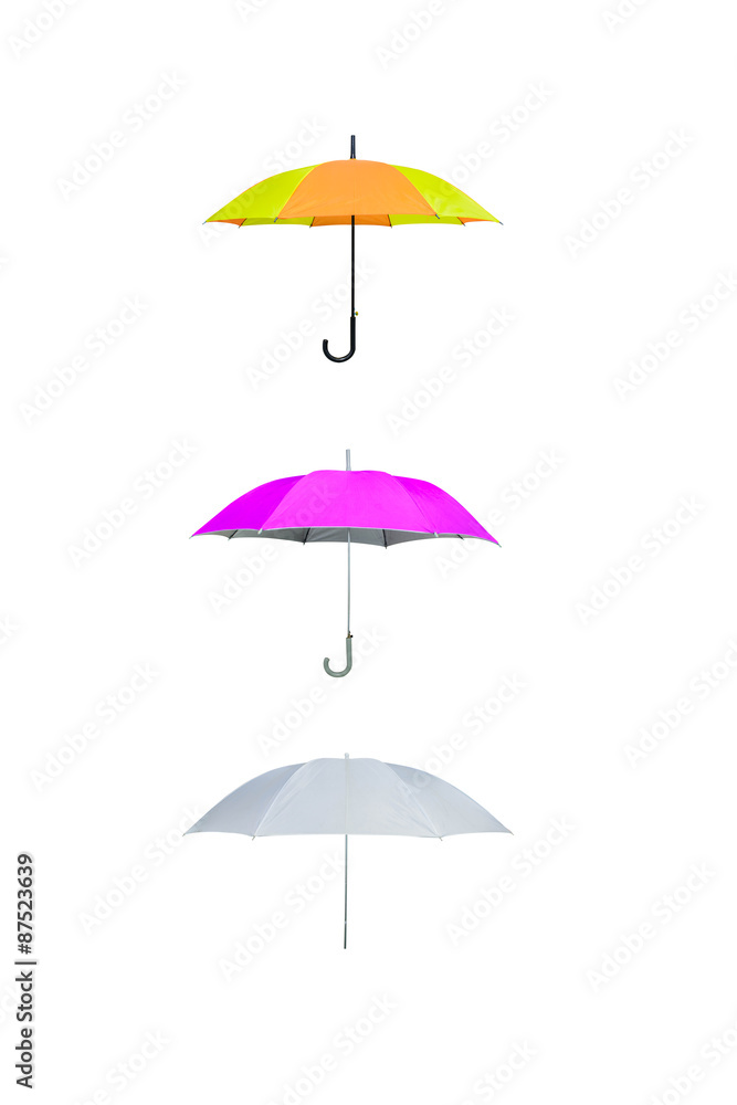 umbrellas on a white background