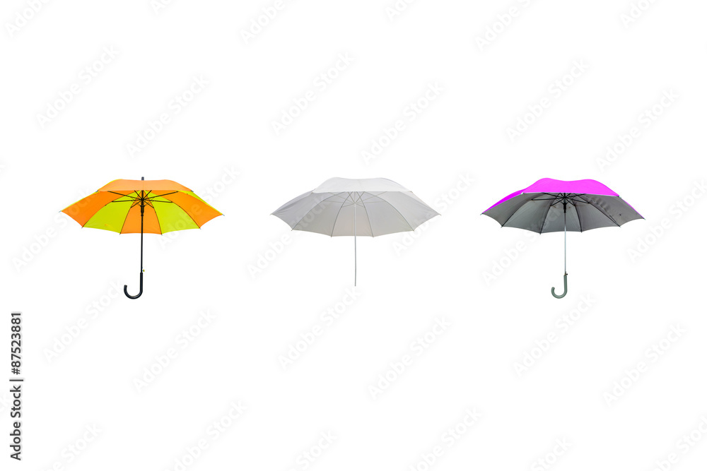 umbrellas on a white background
