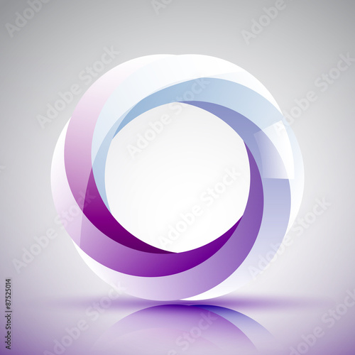 Abstract logo with eye like shutter diaphragm
