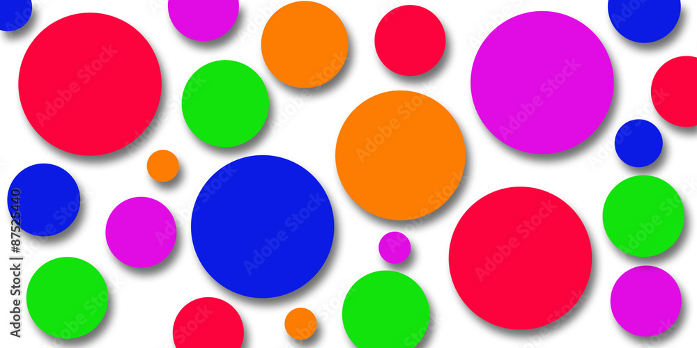 Colored balls on a white background