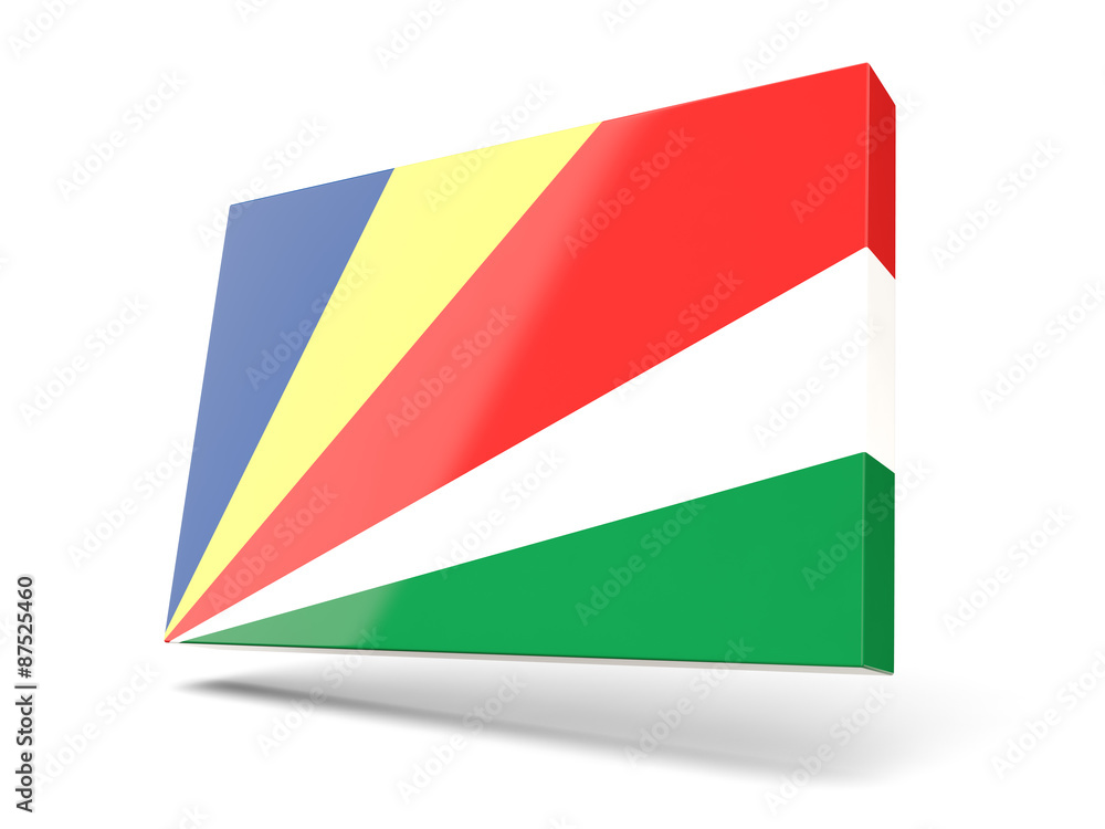 Square icon with flag of seychelles Square icon with flag of seychelles