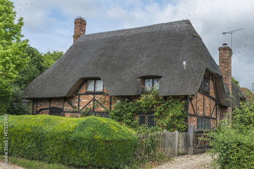 Traditional Thatched cottage in rural English countryside #87525443