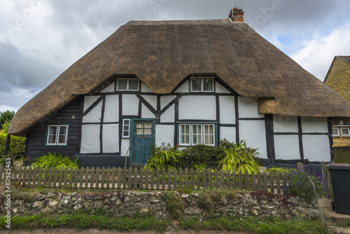 Traditional Thatched cottage in rural English countryside #87525463