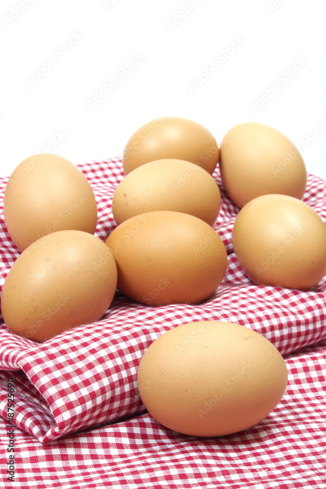Fresh hen eggs isolated on white background Fresh hen eggs isolated on white background