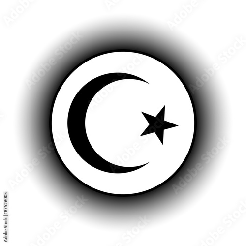 Star and crescent button.