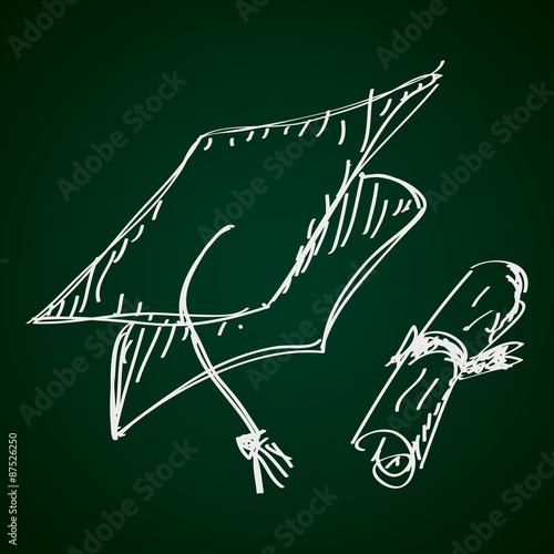 Simple doodle of a mortar board