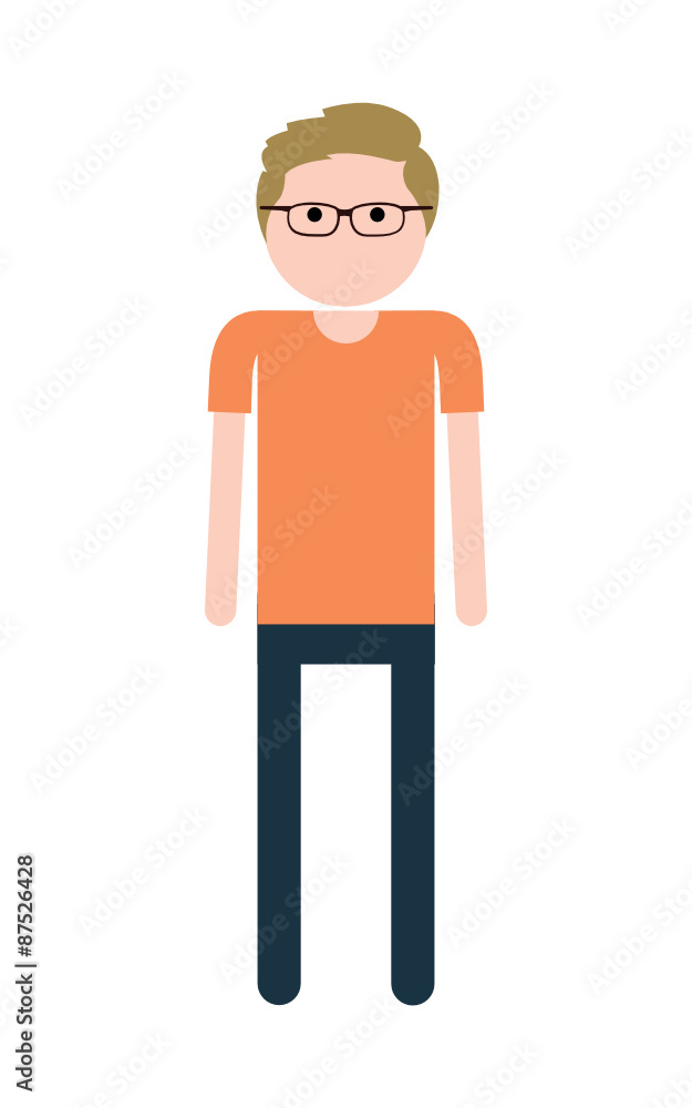 man character cartoon vector