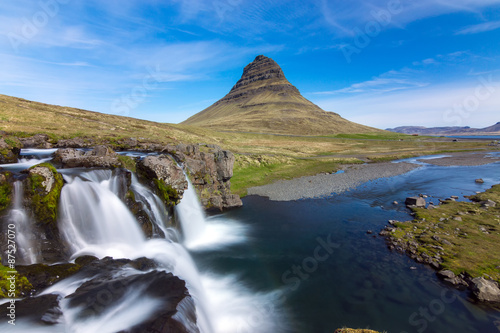 The iconic Kirkjufell at the Snaefellsnes peninsula in Iceland