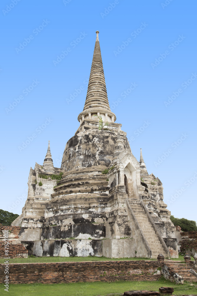 Old Chedi at Phra Sri Sanphet Temple, Ayutthaya, Thailand